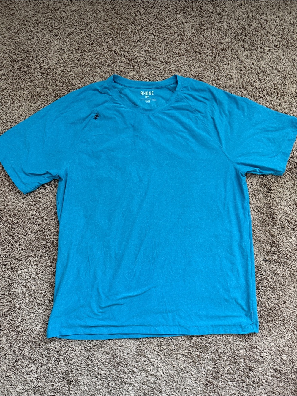RHONE Men’s Short Sleeve Crew Tee — Teal Blue
